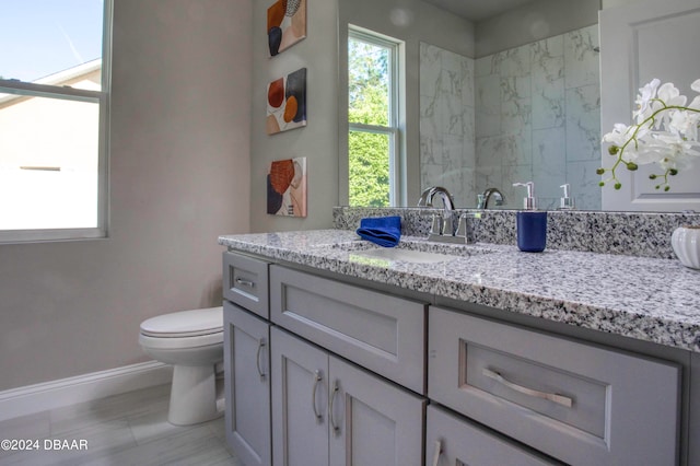 bathroom featuring toilet and vanity