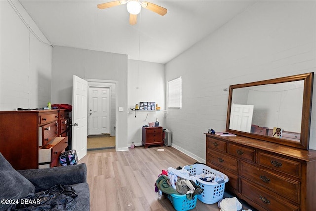 856 Essex Rd, Daytona Beach, FL 32117 - bedroom featuring light wood-style flooring, baseboards, and a ceiling fan
