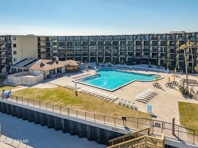 view of pool with a patio area