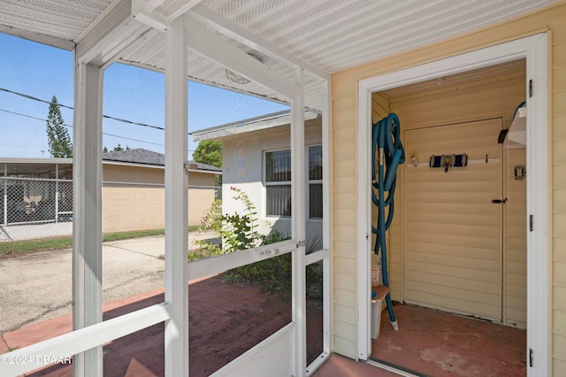 view of sunroom