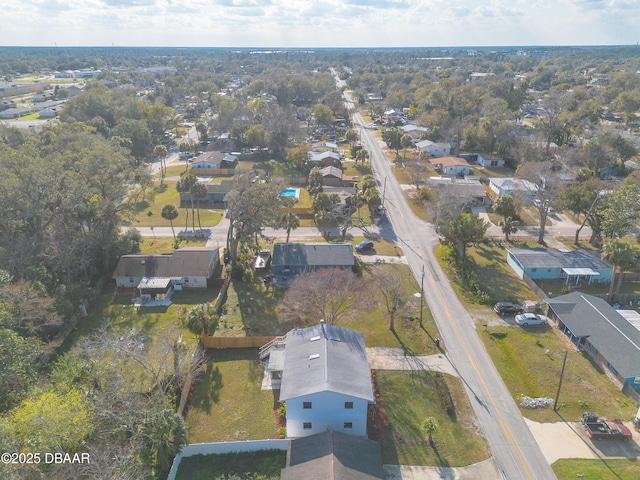 drone / aerial view with a residential view