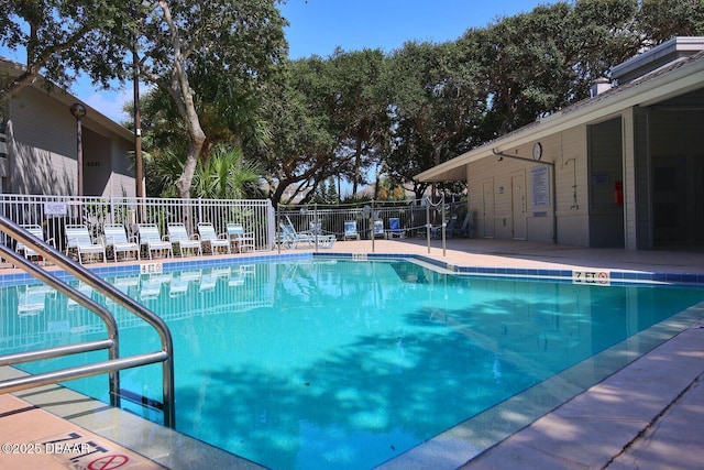 view of pool featuring a patio area