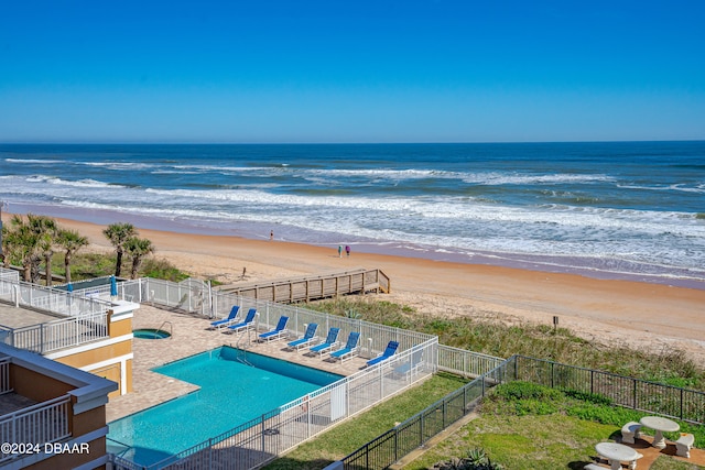 water view with a beach view