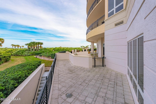 view of patio / terrace featuring a balcony