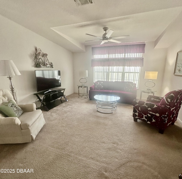69 Turquoise Ave, Naples, FL 34114 - carpeted living area with a ceiling fan