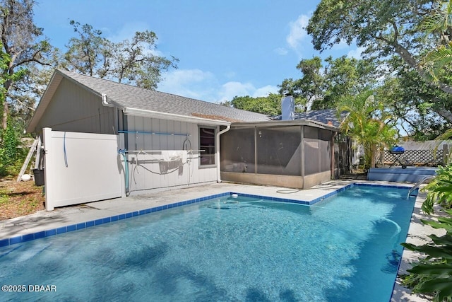 5967 Plantera Ct, Port Orange, FL 32127 - view of pool with a sunroom