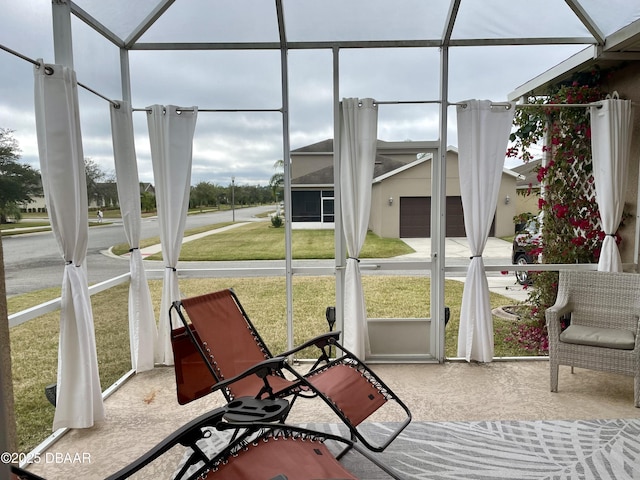 view of sunroom