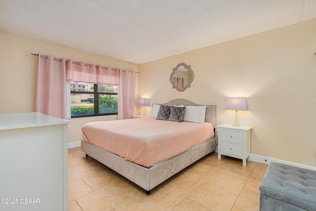 view of tiled bedroom