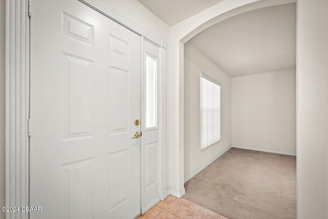 view of carpeted entryway