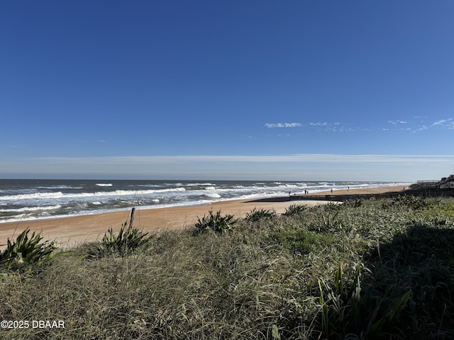 view of water feature featuring a view of the beach