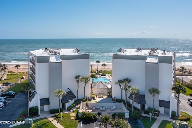 water view featuring a beach view