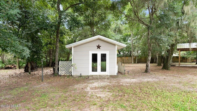 view of outdoor structure