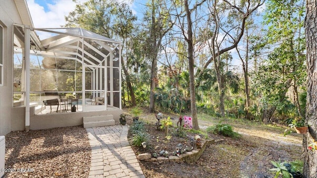 view of yard featuring a patio area