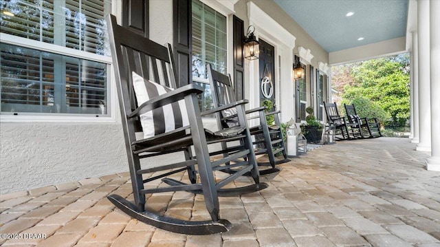 view of patio / terrace featuring covered porch