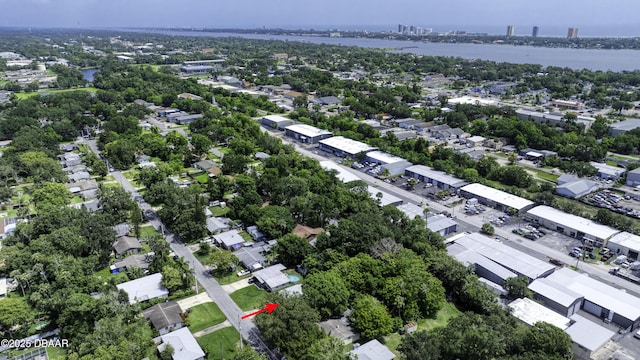 607 Marlene Dr, Holly Hill, FL 32117 - aerial overview of property's location with a large body of water