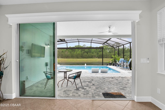 281 Compass Rose Dr, Daytona Beach, FL 32124 - outdoor pool featuring a patio and a lanai