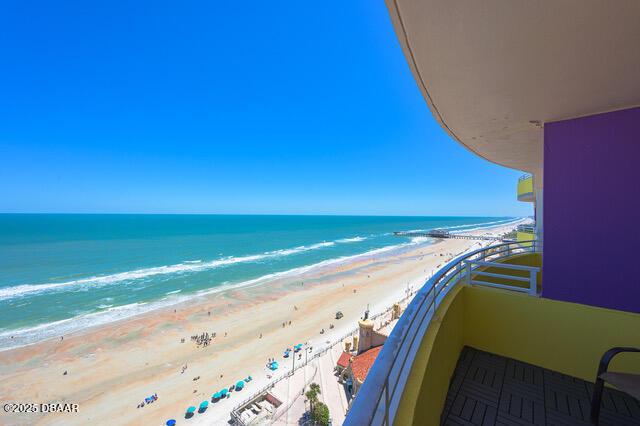 water view featuring a beach view