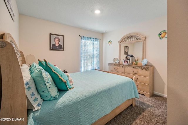 bedroom featuring carpet