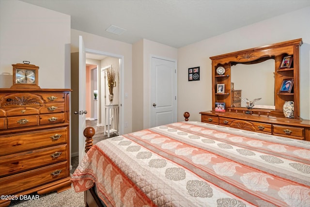 bedroom featuring carpet flooring