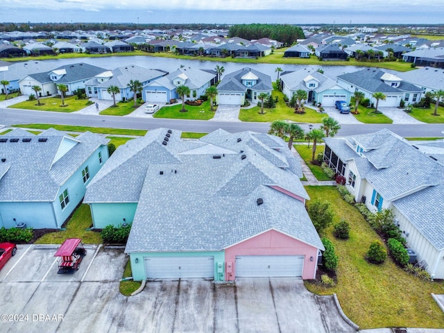 bird's eye view with a residential view