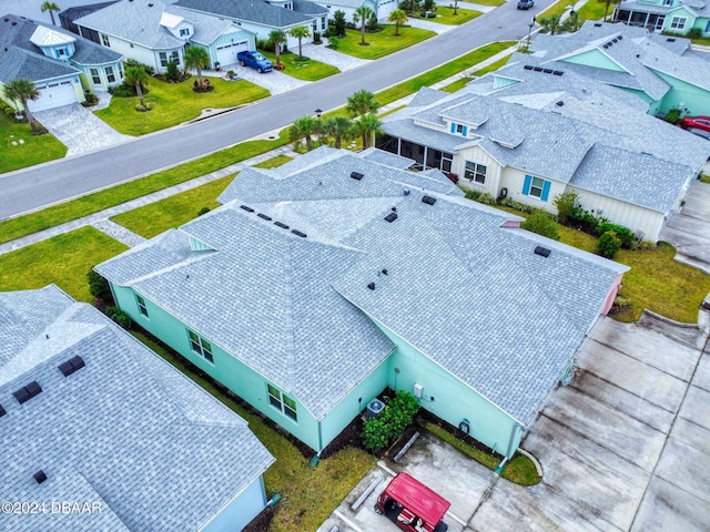 aerial view with a residential view