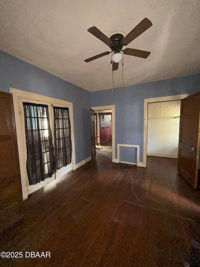 208 Bellevue Ave, Daytona Beach, FL 32114 - empty room with ceiling fan and wood finished floors