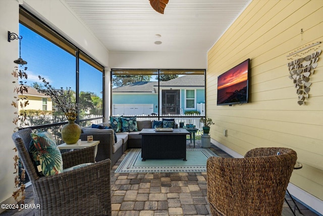 view of sunroom