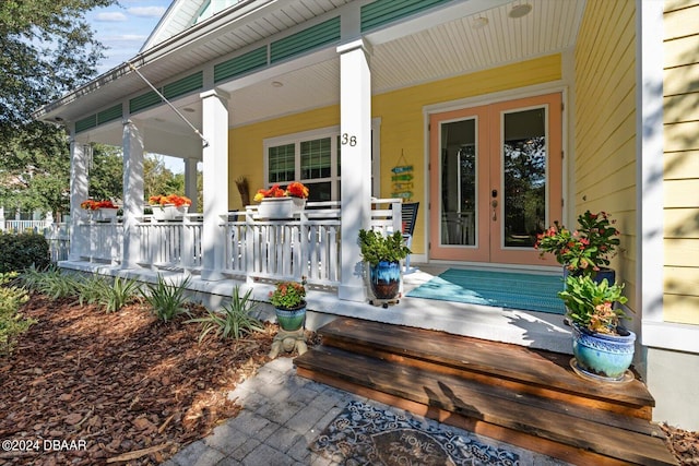 property entrance with a porch