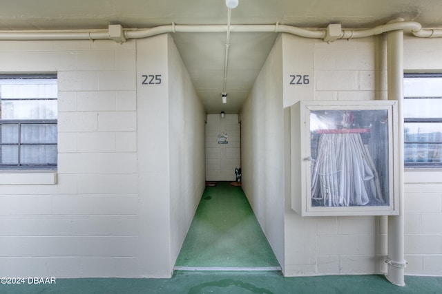 corridor with a wealth of natural light