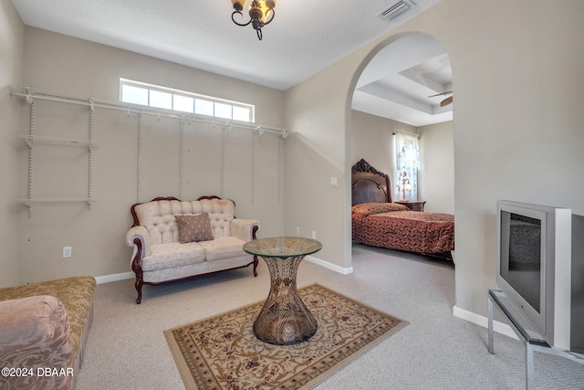 bedroom with carpet floors