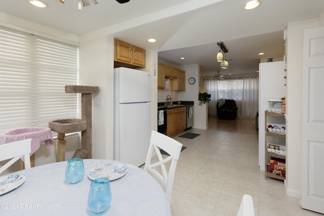 dining room with sink