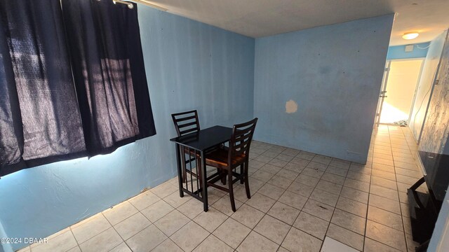 view of tiled dining area