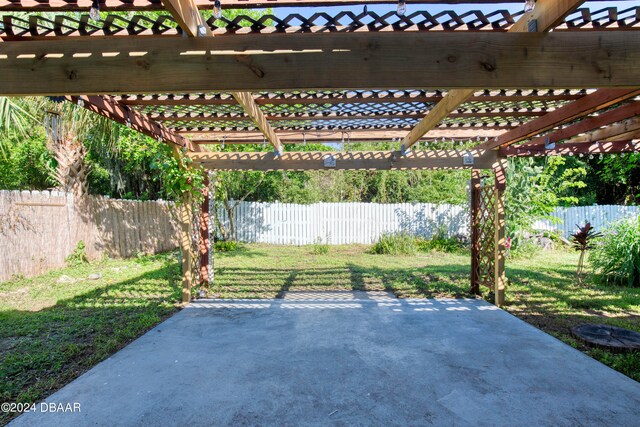 view of patio / terrace featuring a pergola