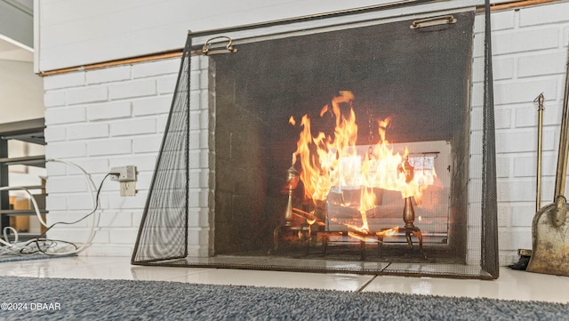 room details with a fireplace