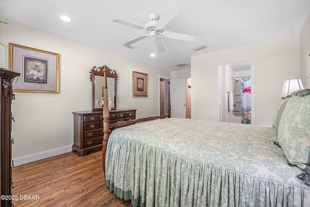 43 Pergola Pl, Ormond Beach, FL 32174 - bedroom with visible vents, baseboards, wood finished floors, and recessed lighting