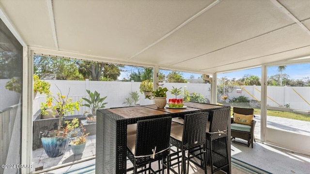 view of sunroom