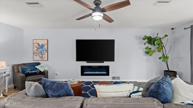 living room featuring wood-type flooring