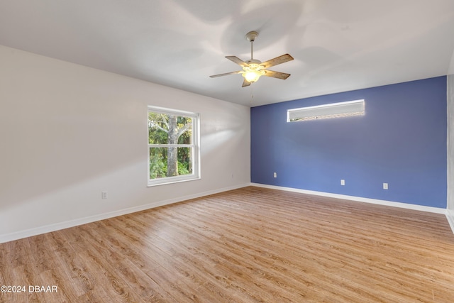 2853 Turnbull Estates Dr, New Smyrna Beach, FL 32168 - unfurnished room featuring ceiling fan and light wood-type flooring