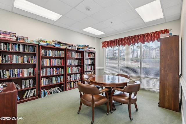 4650 Links Village Dr Unit B103, Ponce Inlet, FL 32127 - carpeted dining area featuring a drop ceiling