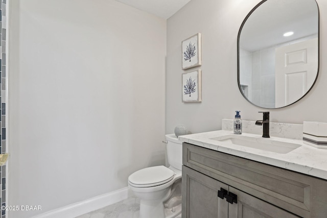 4650 Links Village Dr Unit B103, Ponce Inlet, FL 32127 - bathroom featuring marble look tile flooring and vanity