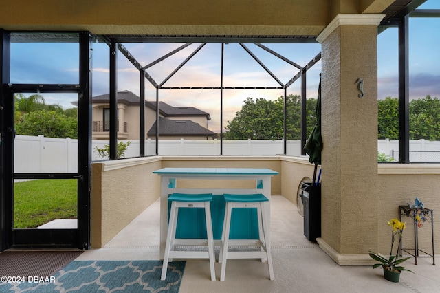 view of sunroom