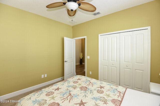 786 Jollymon Way, Daytona Beach, FL 32124 - bedroom with a closet, baseboards, and ceiling fan