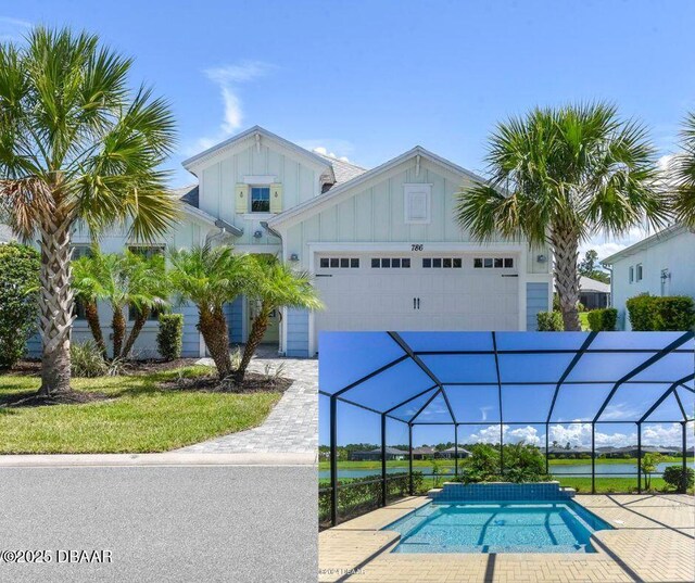 786 Jollymon Way, Daytona Beach, FL 32124 - swimming pool featuring a lanai