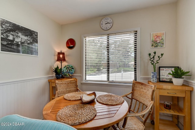 living area featuring hardwood / wood-style floors