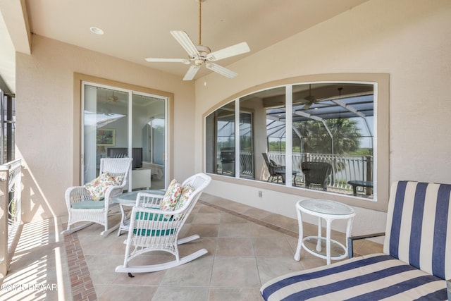 100 Emerald Lake Dr, Palm Coast, FL 32137 - view of patio / terrace featuring a ceiling fan