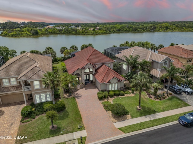 100 Emerald Lake Dr, Palm Coast, FL 32137 - aerial view at dusk of a water view