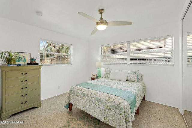 bedroom with ceiling fan