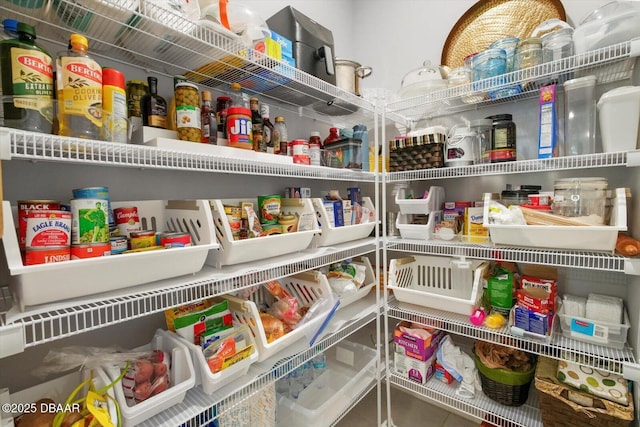 view of pantry