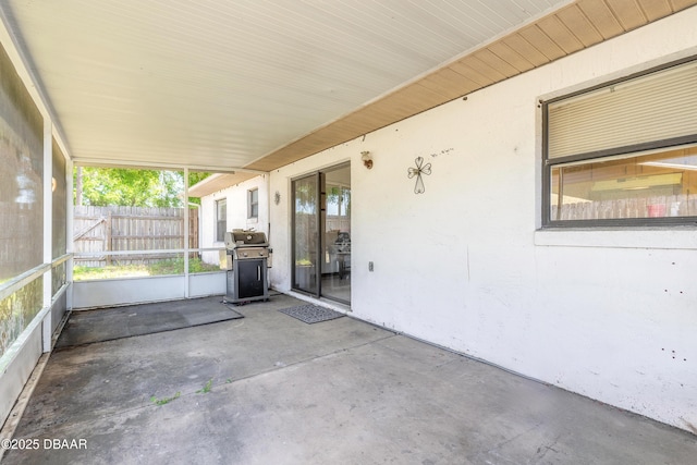 exterior space with area for grilling