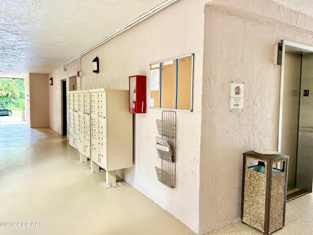 interior space featuring mail boxes